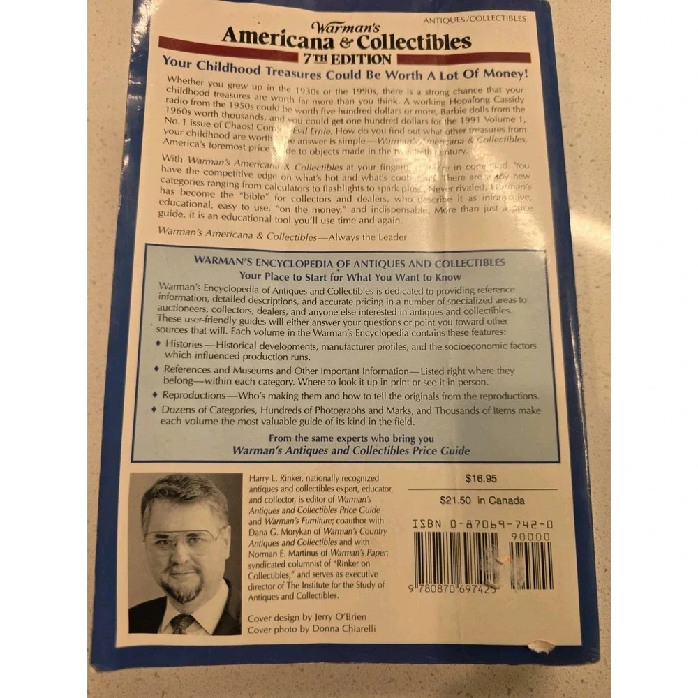 Warman's Americana and Collectibles 7th Ed. Encyclopedia -1995  Harry L. Rinker